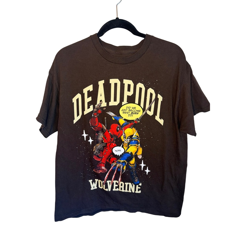 CVLA x Marvel Deadpool Wolverine Best‎ Bubs Graphic T-Shirt Brown Mens Large